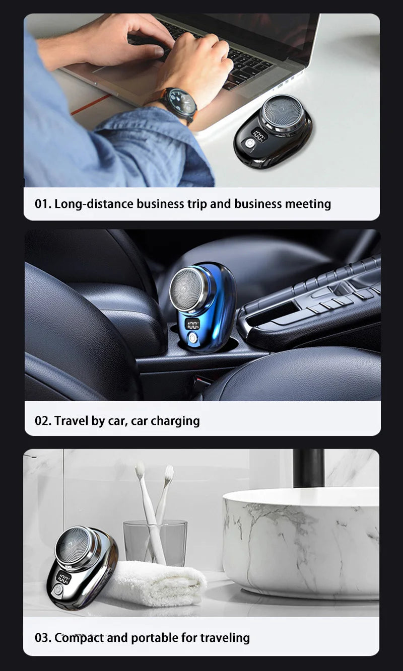 Electric Travel Shaver Portable Razor Man Wet And Dry Usb Rechargeable Shaver Typec Charging Shaving Machine Mini For Men