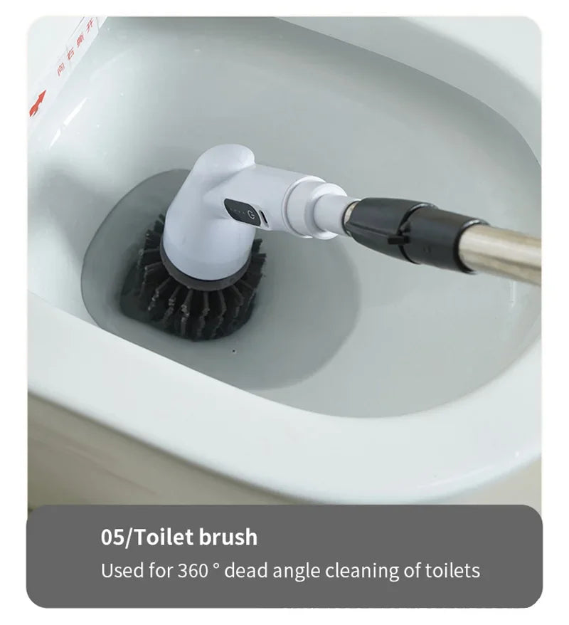 Xiaomi 2000mAh 6-in-1 Electric Cleaning Brush Wireless Electric Rotary Clean Brush Shower Clean 8 Head For Bathroom Kitchen Home