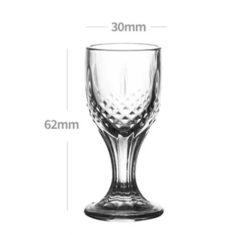 6pcs Shot Glass 10ml Small Capacity Glass Spirits Cup Goblet Spirits Cup Wine Dispenser Wholesale Drinkware Transparent Cups