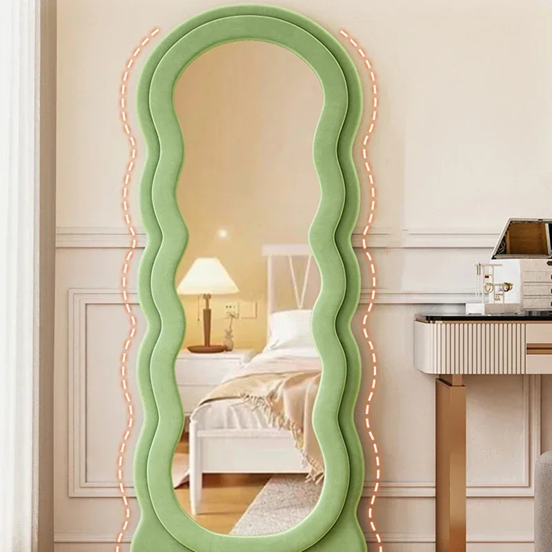 Art Modern Mirror Shower Traffic Art White Floor Korean Style Mirror Full Body Mirror Items Magnifying Espelhos Home Decorations