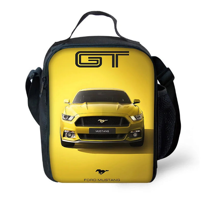 Child School Backpack with Fashion M-Mustangs car logo Lunch Bags ,Pencil Bags ,School Bags for Boys Girls Best Gift