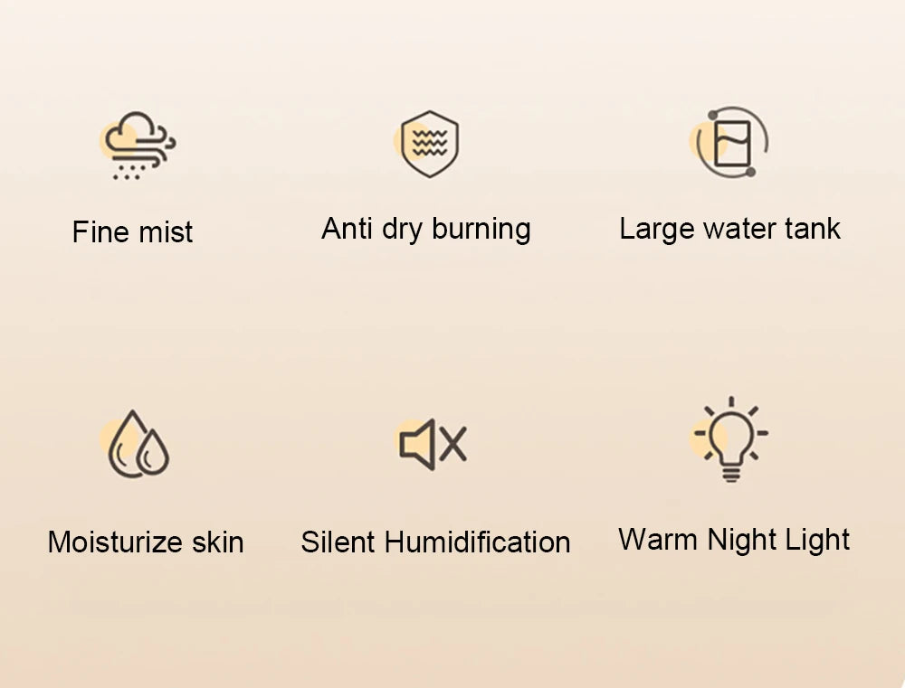 Air Humidifier Professional Large Capacity Double Spray Port Cool Mist Maker for Home Room Office Mute Desktop Air Humidifier