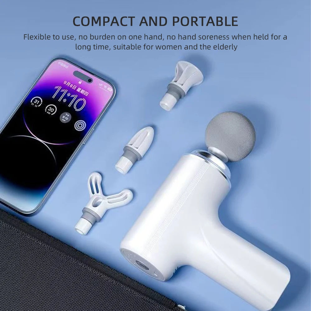 USB Portable Electric Massage Gun Mini Fascia Gun High Frequency Vibration Body Massage Gun Muscle Relaxation Fascia masajeador