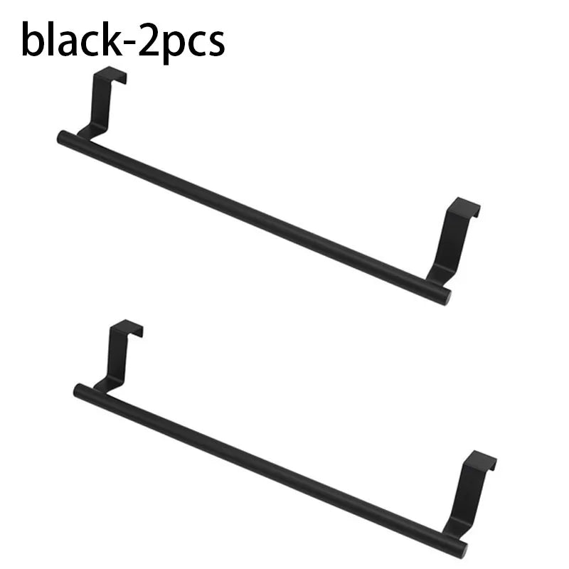 Cabinet Door Back Hanging Rack Kitchen Accessories No Punching Required Towel Bar Kitchen Organizing Shelf Organizer Storage