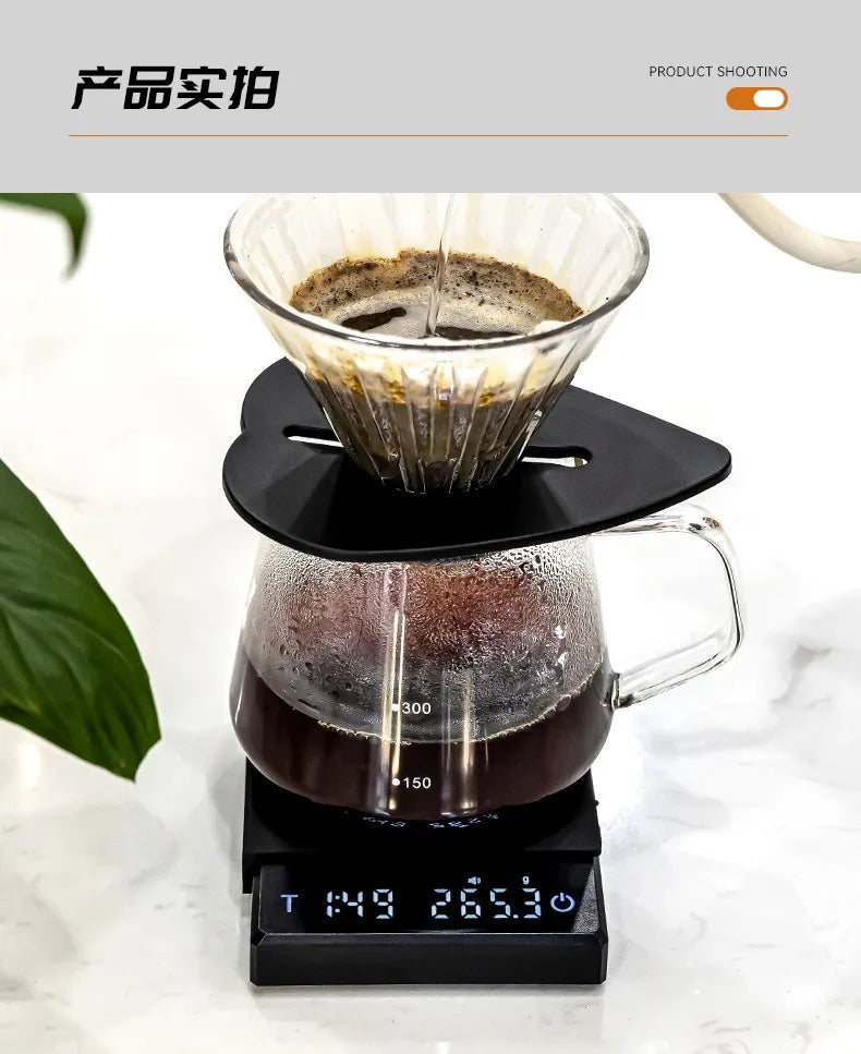 Digital Coffee Scale mini Usb digital Rechargeable coffee scal Espresso Scales kitchen High-Precision weight electronic scale