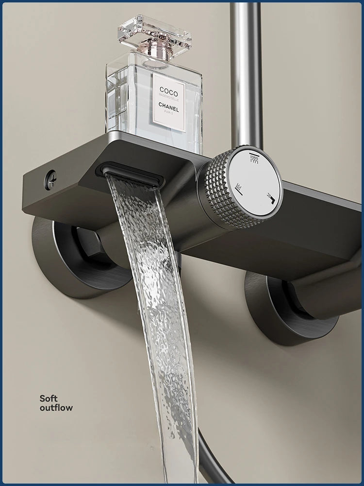 Knob Type Three Ways Water Outlet Sunflower Shower System Wall Mounted Bathroom Shower Faucet Set Rainlfall Bathroom Shower Set