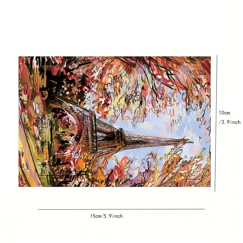 150pcs Test Tube Puzzle Strolling In The Rain Mini Travel Puzzle Gift Christmas House Paris Tower New Year