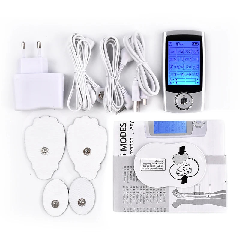 16 Modes Electric Tens Relax Muscle Stimulator EMS Acupuncture Body Massage Digital Therapy Slimming Machine Electrostimulator