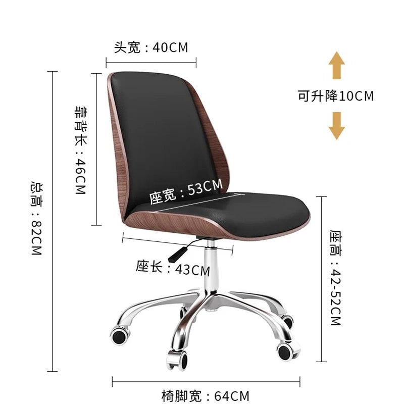 Home Study Writing Modern Minimalist Chair Boss Armless Staff Office Leisure Chair New Computer Silla Oficina Furniture