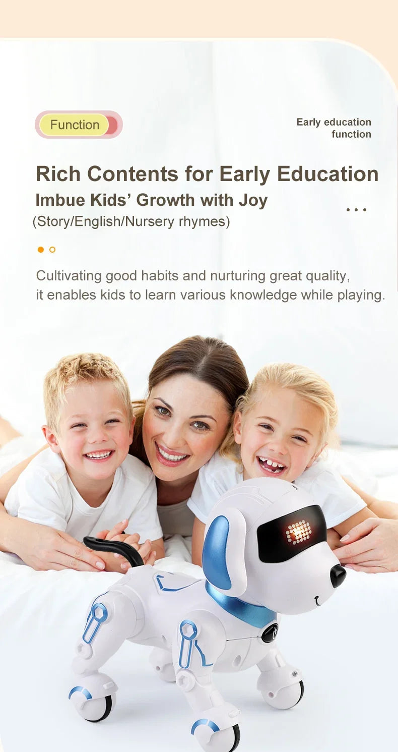 RC Robot Dog Electronic Stunt Pet Interactive Touch Programmable Smart Walking Dancing Kids Birthday Gift for Kids Boys Girls