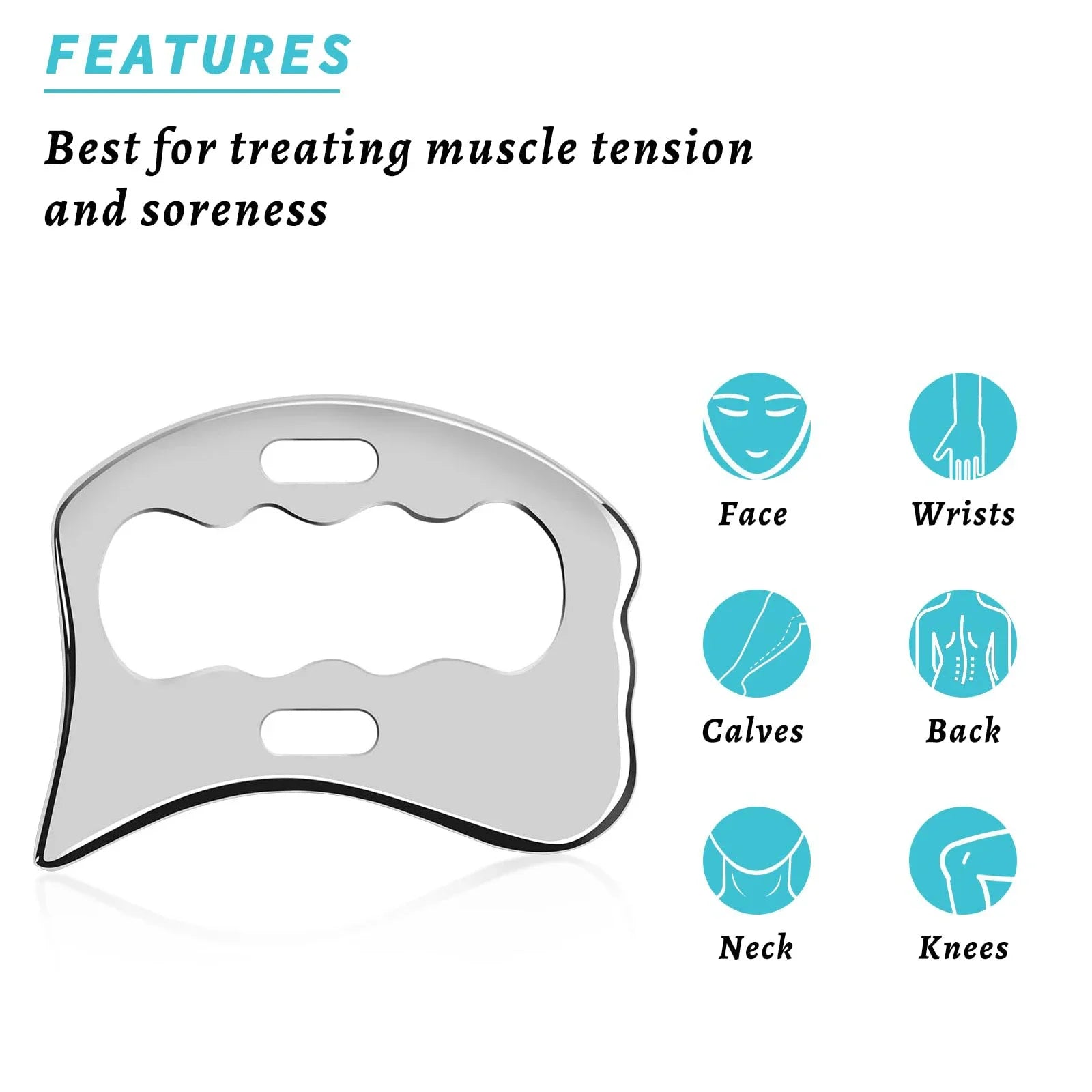 Muscle Fascia Knife Multi-Functional Muscle Release Massage Knife Exercise Scraping Knife Gym Stainless Steel