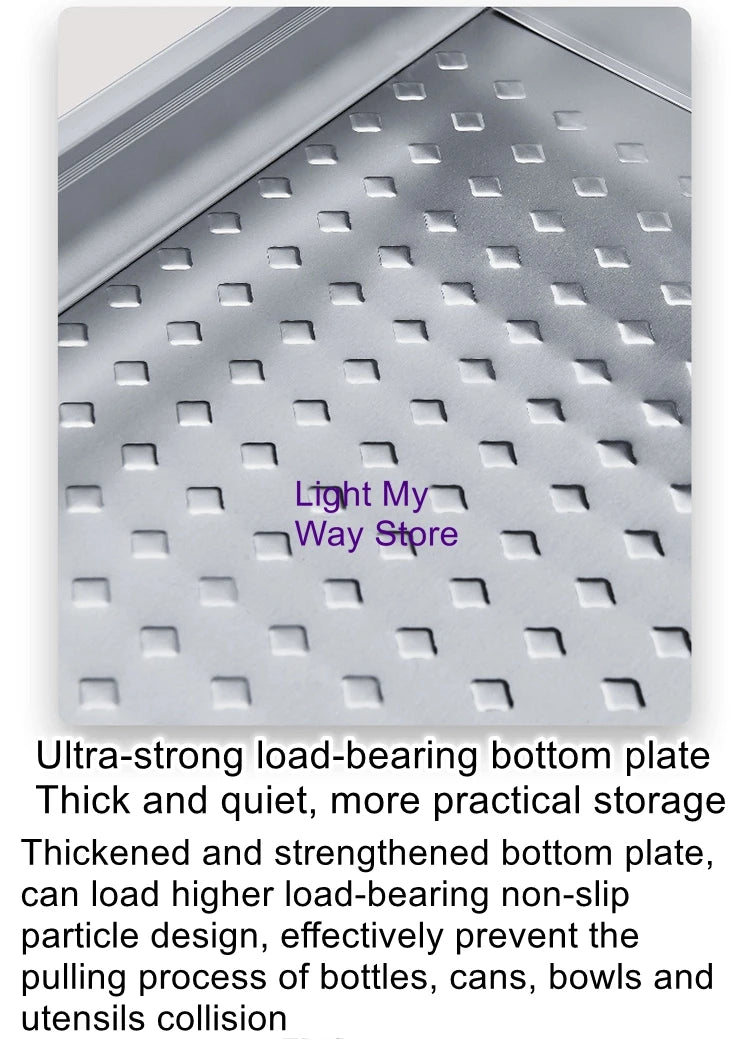 Stainless steel aluminum alloy basket storage rack hanging cabinet lifting basket kitchen pull-down cabinet storage rack