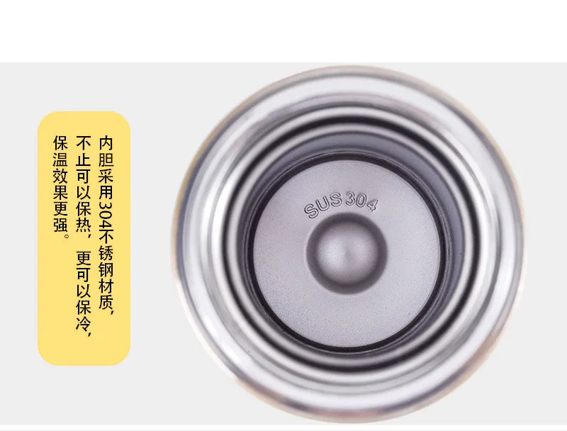 500ML Portable Thermos Bottle 304 Stainless Steel Thermal Water Bottle Insulated Flask Cup Outdoor Camping Drinkware