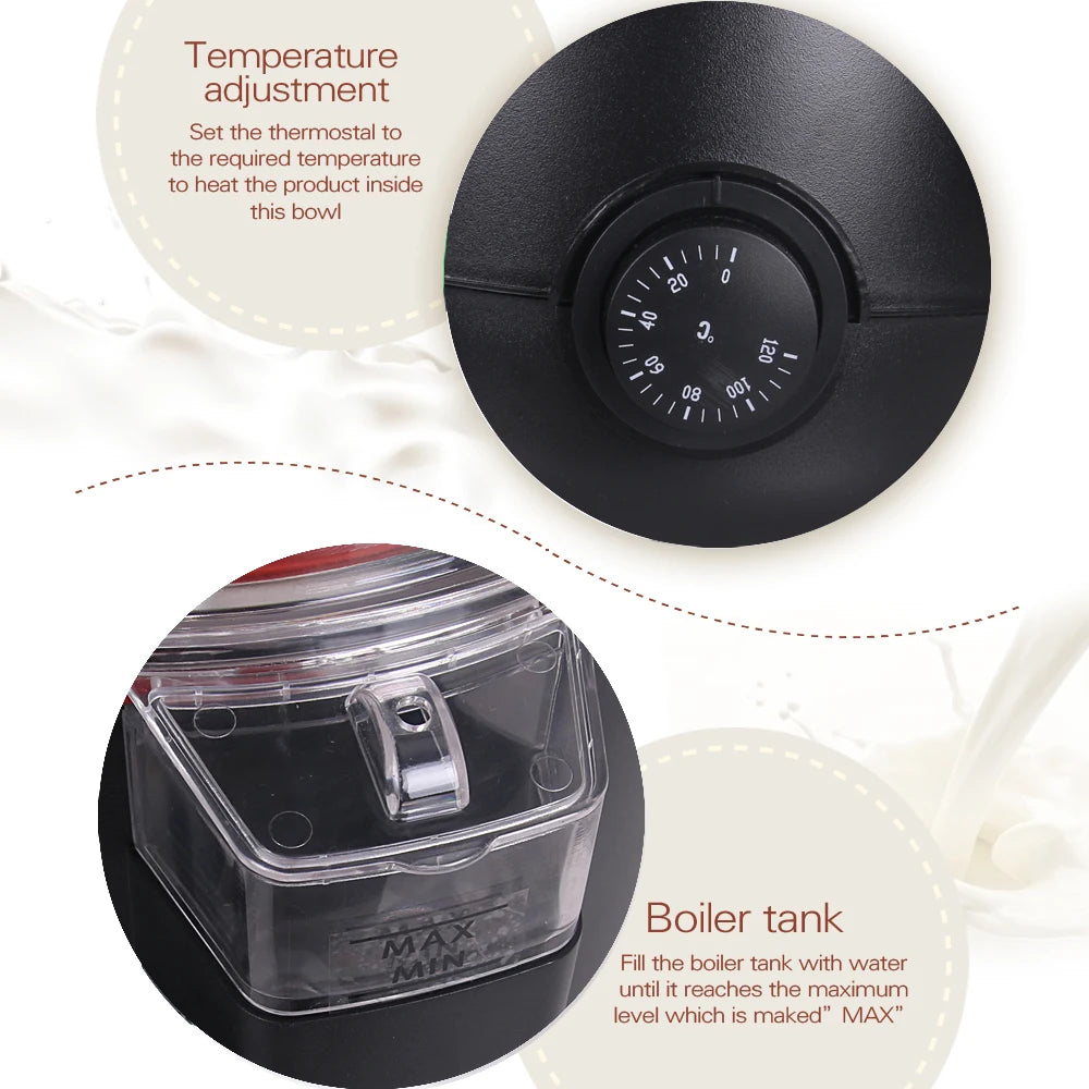 GZKITCHEN Black Chocofairy Hot Chocolate Dispenser Water Bath System 5L Hot Beverage Coffee Milktea Dispenser