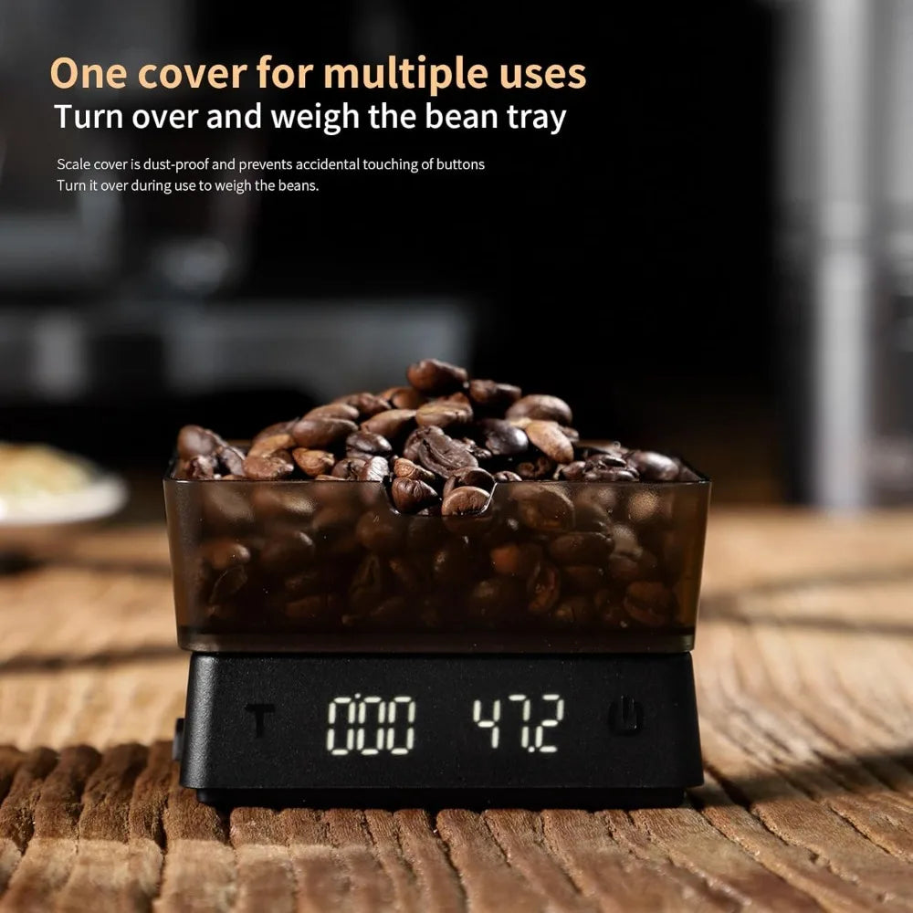 Mini Coffee Digital Scale with Timer, Compact Digital Scale for Precision Brewing,Rechargeable Kitchen Electronic Scale