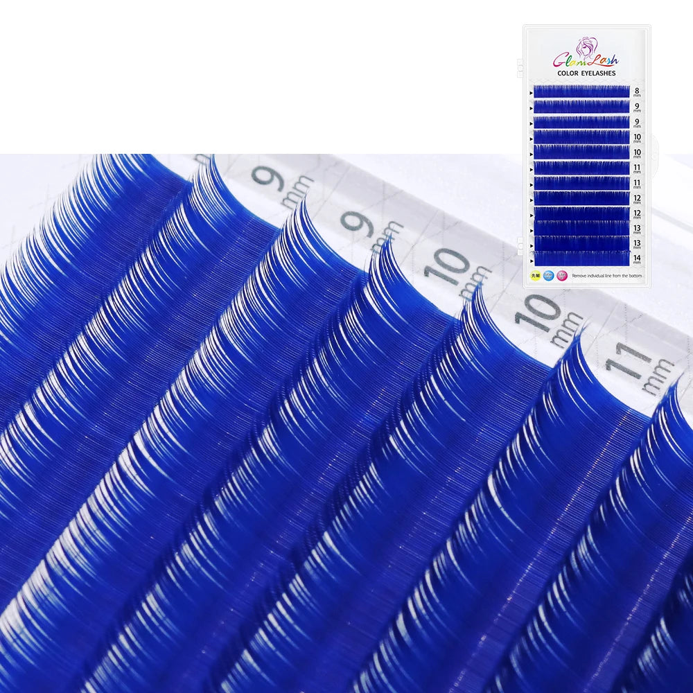 GLAMLASH Colored Lashes Literary Morandi Grey Individual Natural False Colorful Eyelash Extension