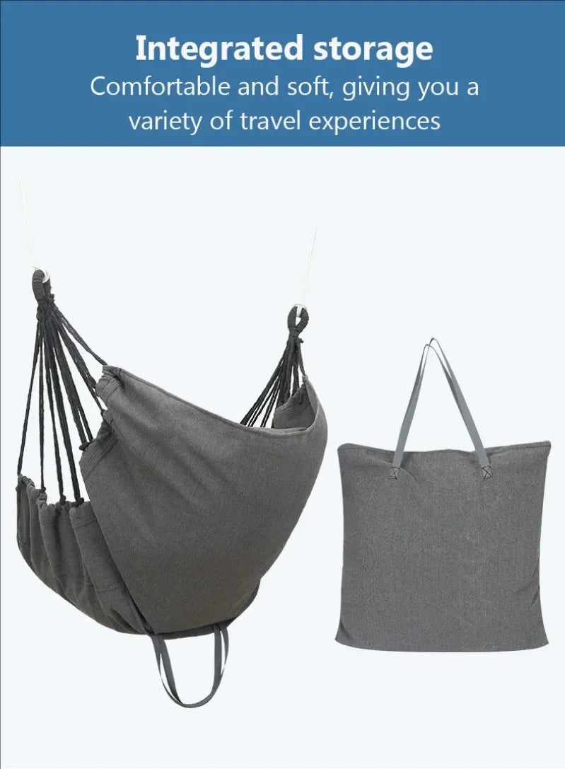 Durable Hanging Hammock Chair Bedroom Furniture Hanging Swing Indoor Outdoor Cotton Rope Boho Patio Chair Home Decor for Balcony