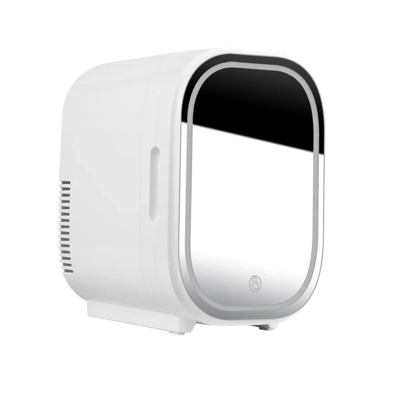 8L Mini Beauty Cosmetics Storage Refrigerator Mirror Car And Household Dormitory Office Fruit Beverage Breast Milk Cold And Hot