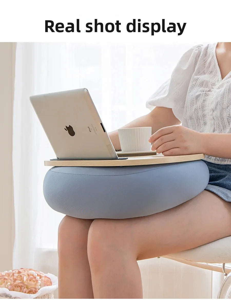 ‌Magnetic Snap-On Lap Desk Memory Foam Cushioned Laptop Tray Ergonomic Study Table for Bed/Couch/Dorm Anti-Slip Book Holder