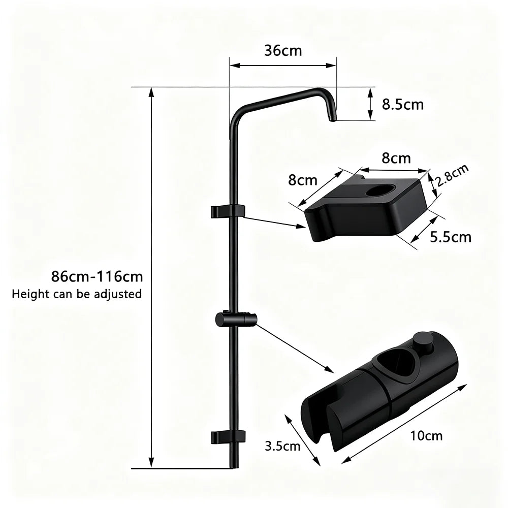 High Quality Solid Brass Bathroom Bathtub Shower Faucet Set Wall Mounted Rainfall Mixer Water Tap Black Split Shower System Kits