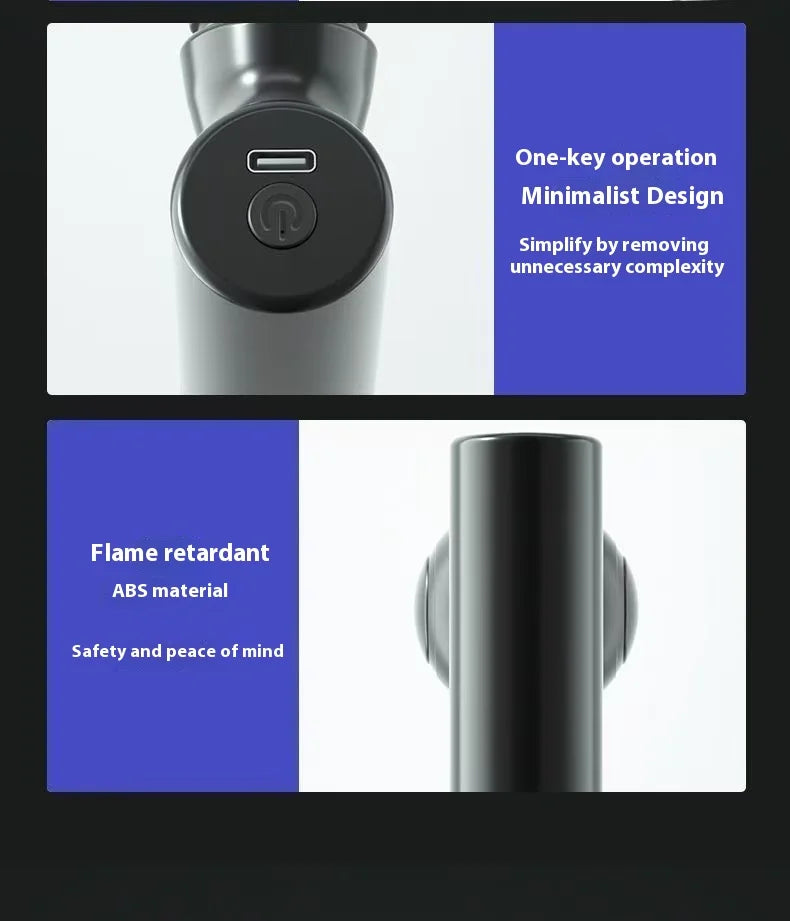 Mini Massage Massage LCD Screen 6 Heads Gun Muscle Massager Portable Electric Fascia Gun for Neck Foot Body Fascia Gun