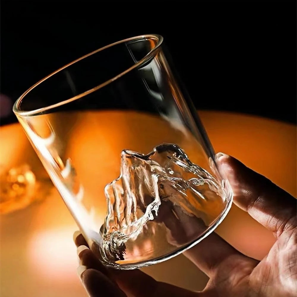 Drinkware glass glacier water cup 175/300ml Guanshan cup single whiskey transparent crystal cup suitable for bar party tea party