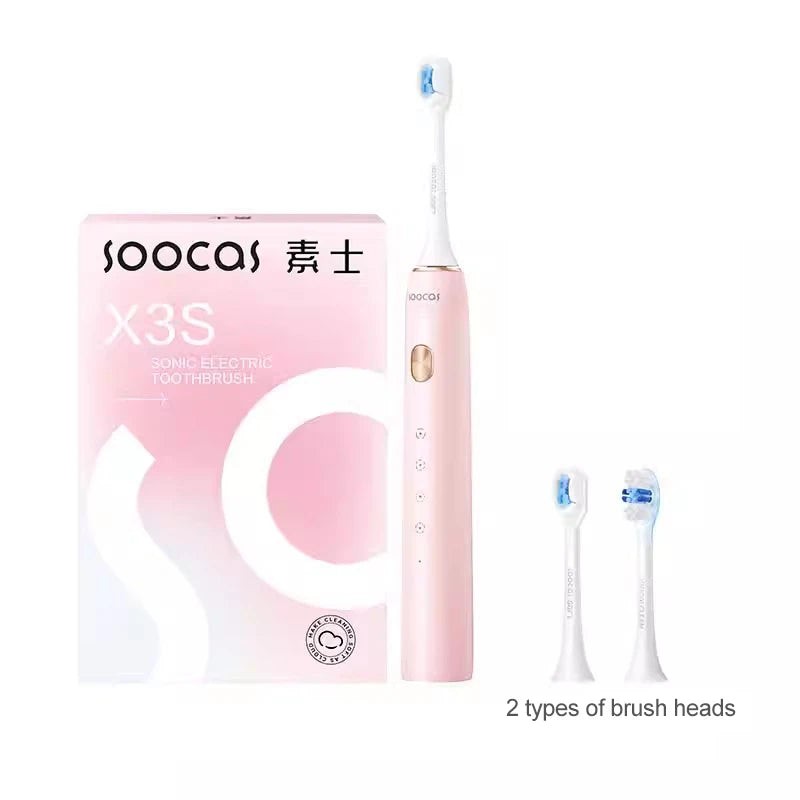 SOOCAS X3S Ultrasonic Electric Toothbrush IPX7 Waterproof Adult X3U Upgrade Smart Sonic Tooth Brush Upgraded USB Fast Chargeable
