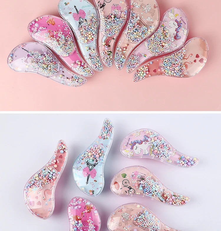 Children's Hair Smoothing Comb Anti-static Massage Hair Brush Tangle Detangle Shower Massage Hairbrush Comb Salon Hair Styl Tool