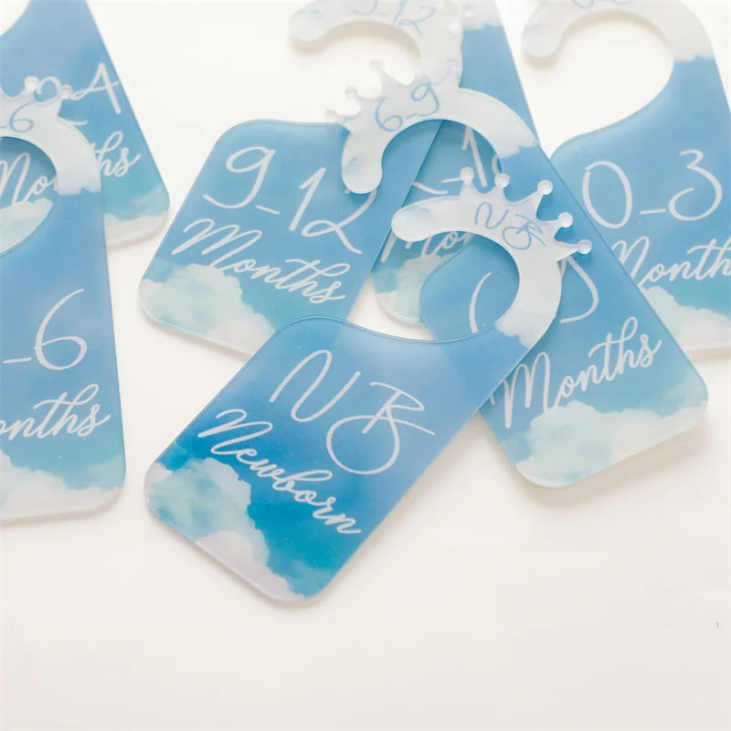 Baby Wooden Dividers Closet Size Wardrobe Separator Star Moon Milestone Cards Months Organizers Kids Photography Accessories