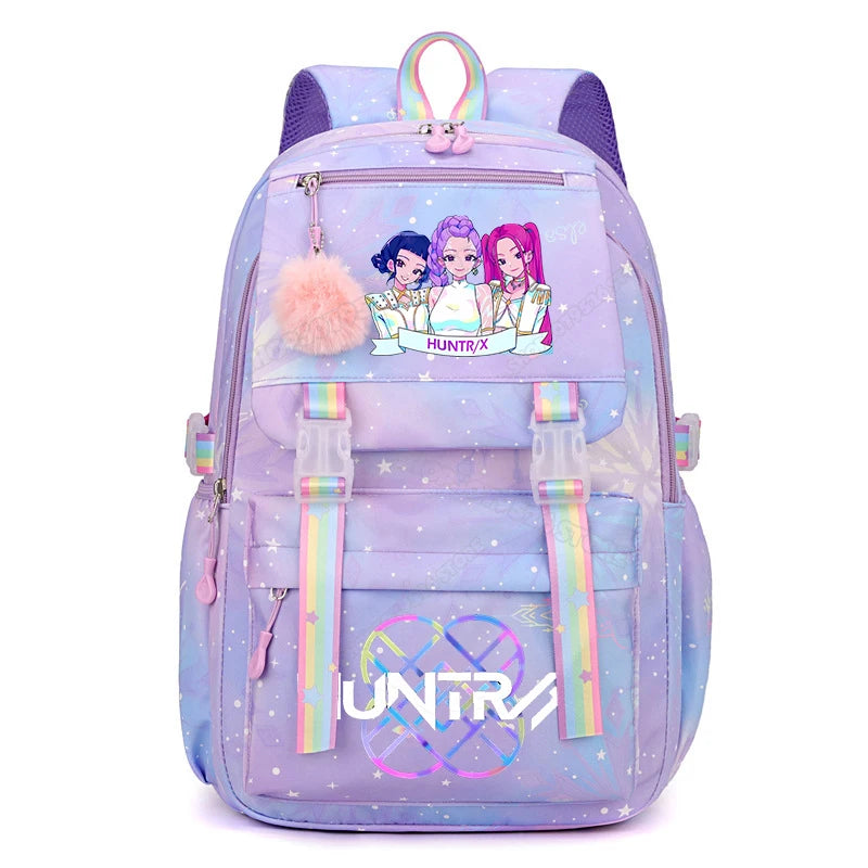 KPop Demon Hunters Backpack High-capacity Kids Knapsacks Movie Music Girl School Schoolbags Cartoon Anime Student Rucksack