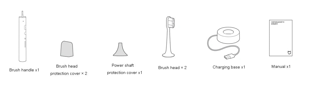 XIAOMI MIJIA T700 Sonic Electric Toothbrush Teeth Whitening Ultrasonic Vibration Oral Cleaner Brush Smart APP LED Display