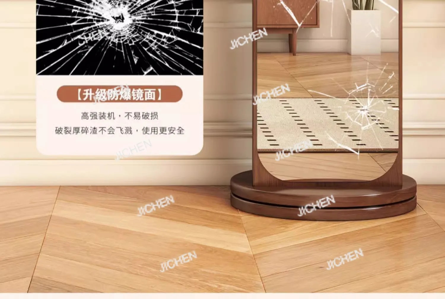 Bookshelf full-body mirror rotating mobile dressing floor mirror bookshelf integrated storage fitting mirror