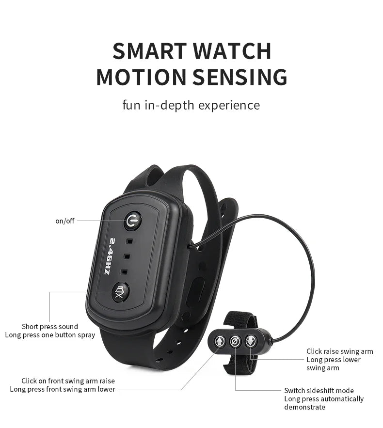 JHD For 2025 New JJRC Q187 RC Robot Dog Music Cool Lights Water Spray Swing Arms Stunt 2.4G 4WD RC Drift Car Gesture Sensing Toy