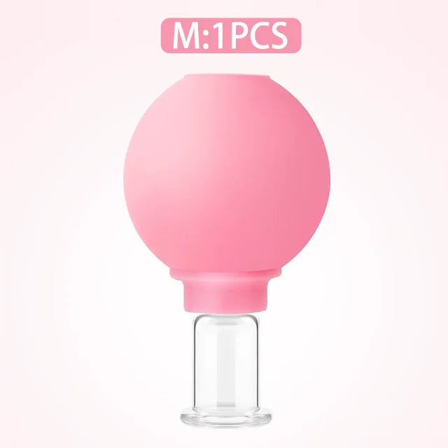1/4PCS Rubber Massage Body Cups Vacuum Face Cupping Massage Cupping Facial Skin Lifting Body Anti Cellulite