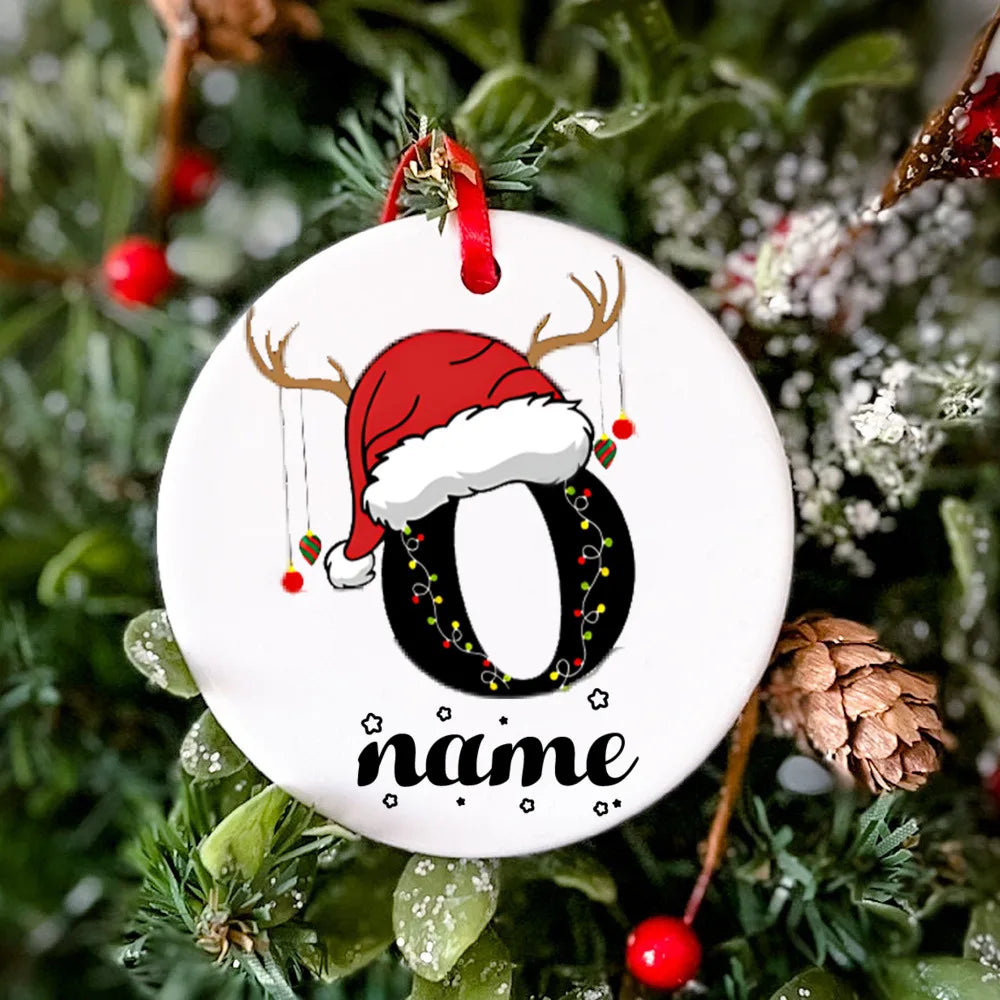 Personalized Christmas Ornament Custom Name Xmas Ornaments Baby Gift Photo Ornament Photography Accessories Holiday Decoration