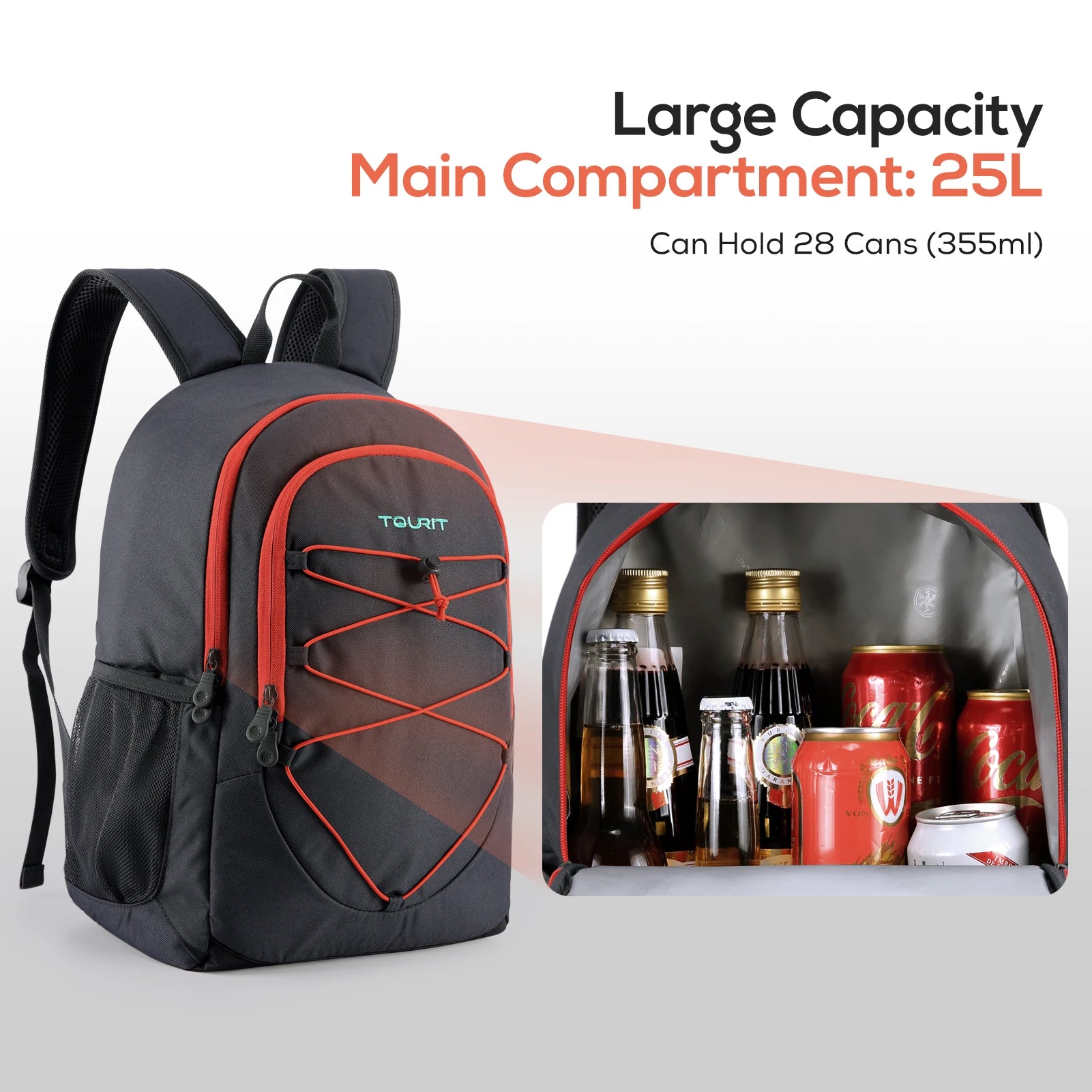 TOURIT 30L Thermal Backpack Cooler bag for drinks Insulated Bag Travel Beach Beer Leak-proof Food lunch Bags Portable Coolers