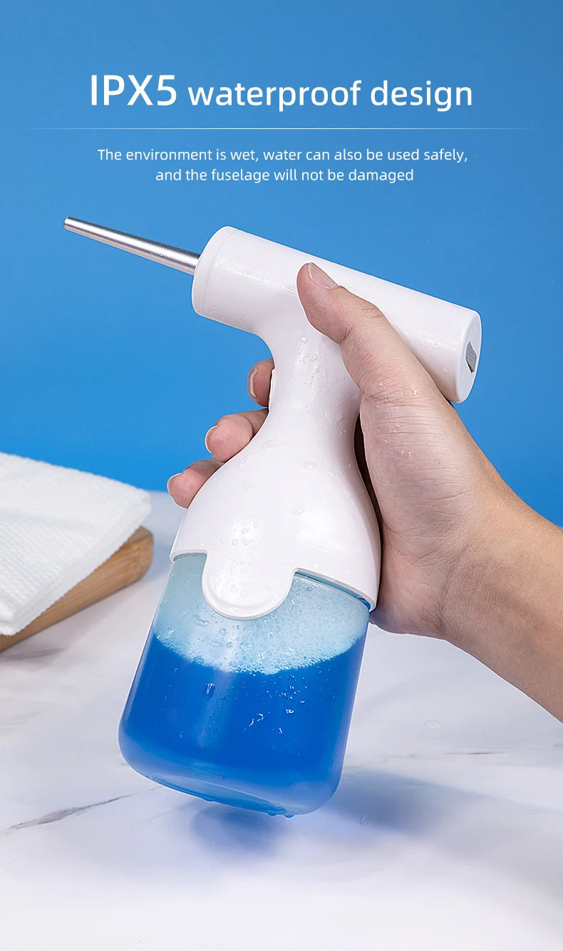 Electric Liquid Foam Dispenser Gun Automatic Continuous Foaming Shampoo Face Wash God Detergent Bathroom Bubble