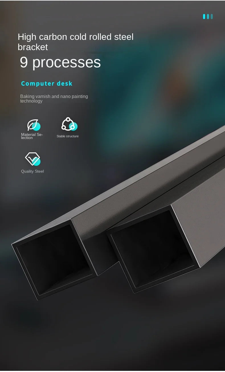 Shelf Living Room Office Desk Storage Standing Floor Metal Arbenic Computer Desks European Black Mesa De Escritorio Furniture