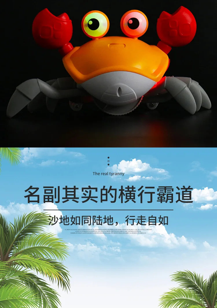 Kids Induction Escape Crab Octopus Crawling Toy Toddlers Electronic Musical Pet Avoid Obstacles Fun Party Interactive Baby Toys