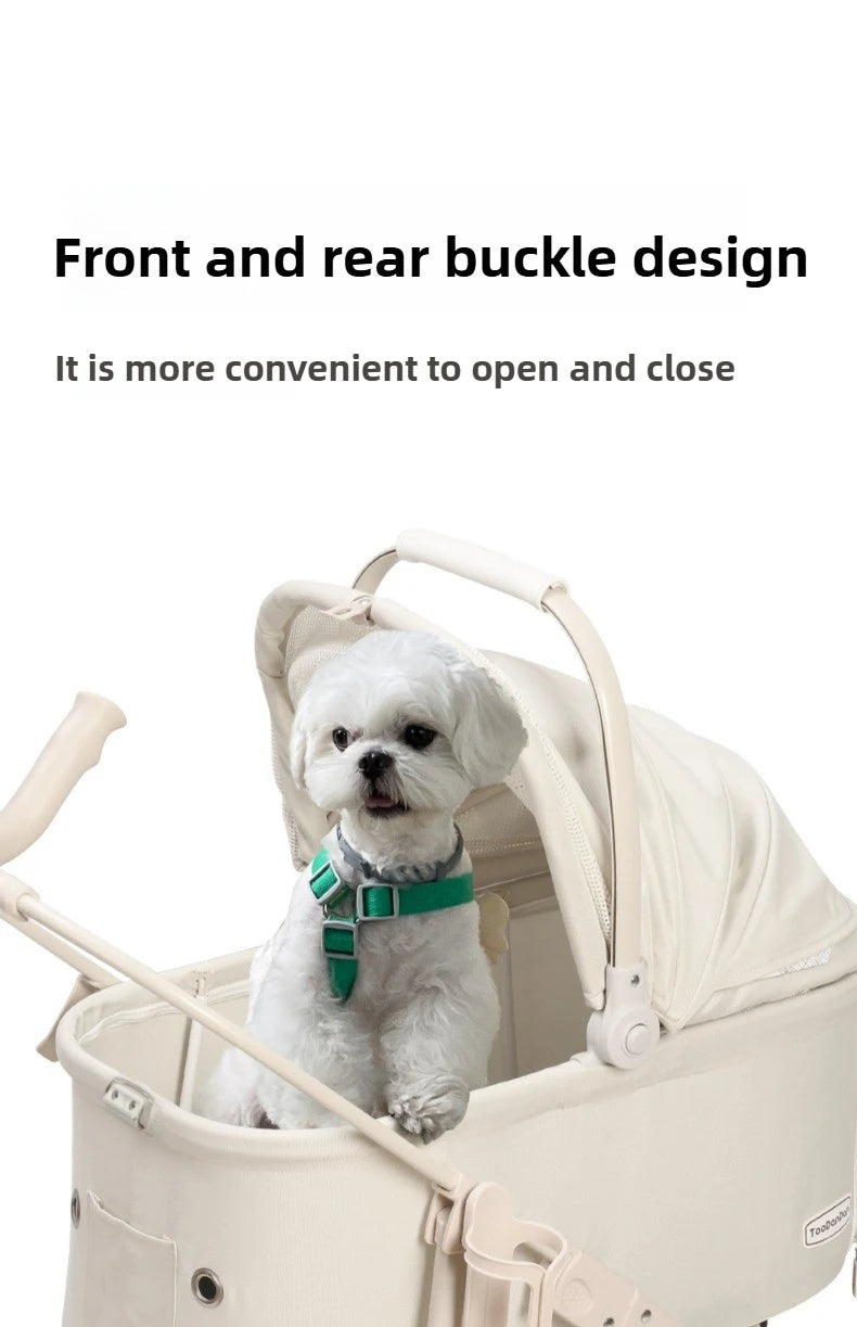 High-value Pet Stroller Lightweight and foldable Detachable Pet Stroller Car Pet Basket Outdoor Cat and Dog Travel Stroller