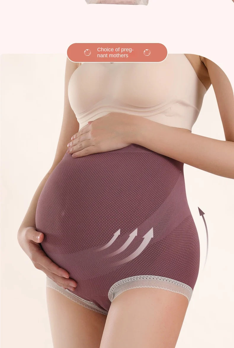 3PCS Maternity Panties High Waist Pregnant Panties Adjustable Belly Support Briefs for Pregnant Women Lace Solid Cozy Intimates