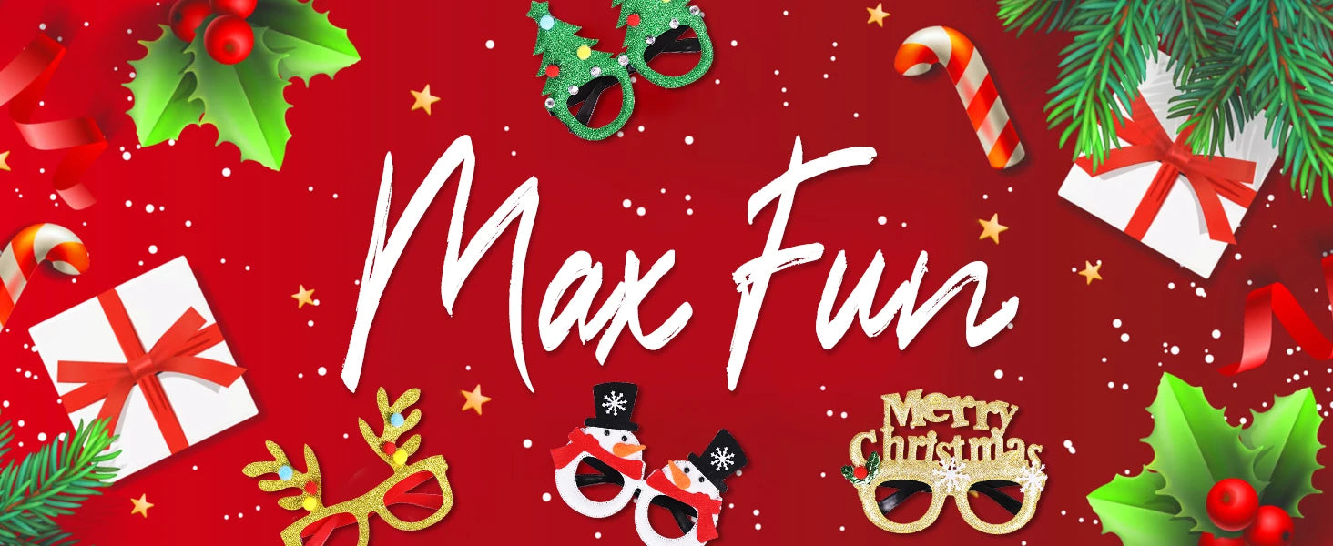 Christmas Glasses Holiday Party Frames Christmas Decoration Accessories Costume Eyeglasses for Christmas Parties Holiday Favors
