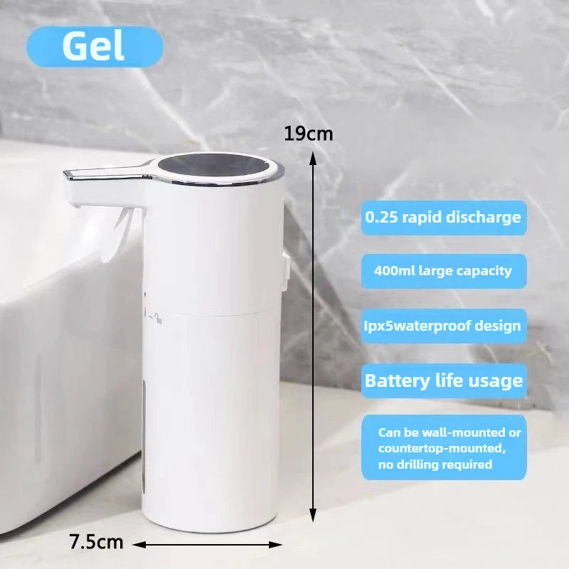 400ml Wall Mounted Automatic Soap Dispenser Foam Smart Hand Washing Machine Liquid Rechargeable Bathroom Kitchen Touching Sensor