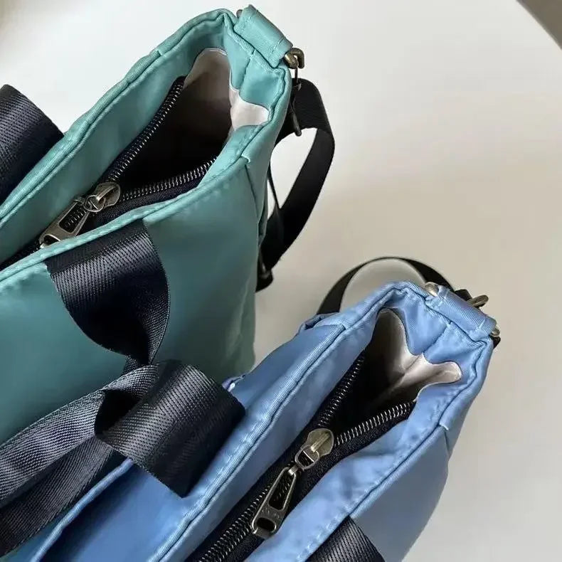 New Casual Tote Large Capacity Shoulder Bag Nylon Waterproof Canvas Handbag Simple Fashion Messenger Bags For Schoolgirl