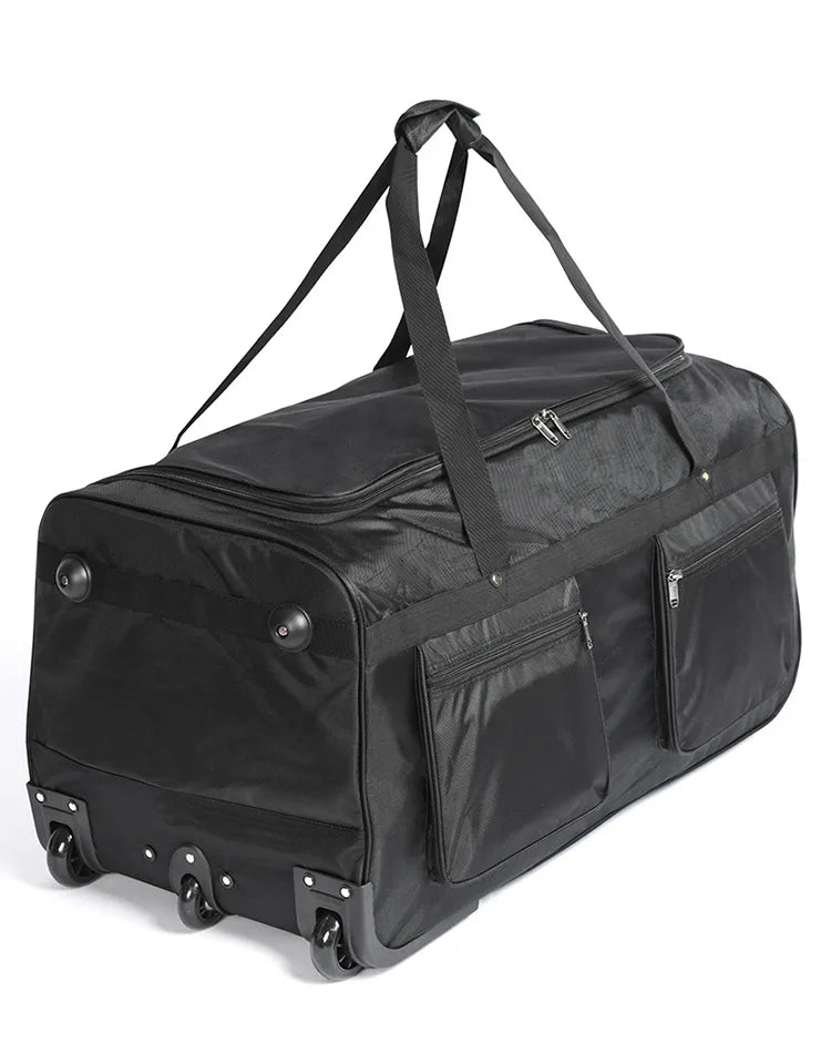 Large Capacity 150L Rolling Luggage Trolley Bags with Wheels Waterproof Oxford Duffel Bag Wheeled Bag Travel Suitcase Luggage