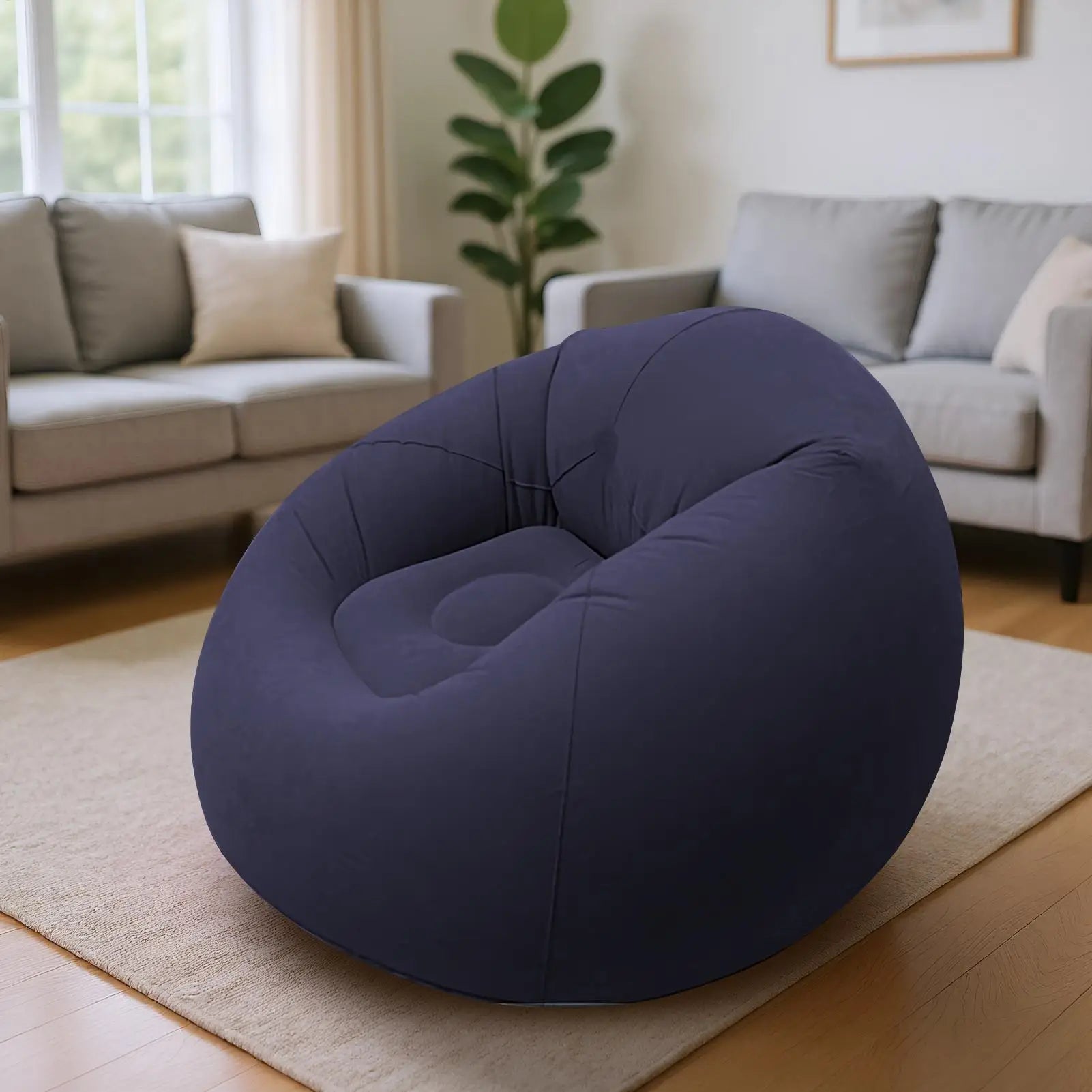 Inflatable Lazy Sofa Folding Portable Pvc Inflatable Air Chair for Living Room Outdoor Camping Convenient Beach Lounge Chair