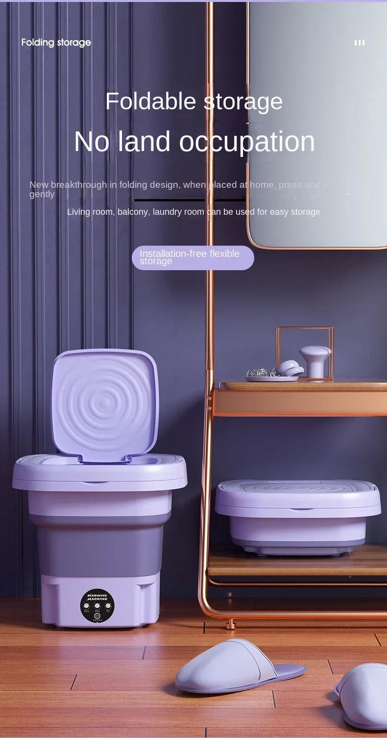 2025 Folding Washing Machine Portable Mini Dehydratable Dormitory Student Socks Underwear Panties Home Appliance Free Shipping