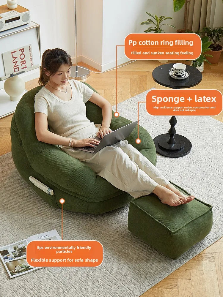 Lazy sofa reclining and sleeping bedroom single small sofa small balcony living room reading leisure decompression nest chair