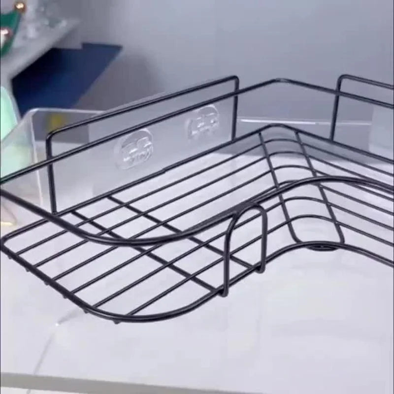 Bathroom Shelf Shampoo Storage Rack Holder Kitchen No Punching Triangle Storage Rack Bathroom Accessories