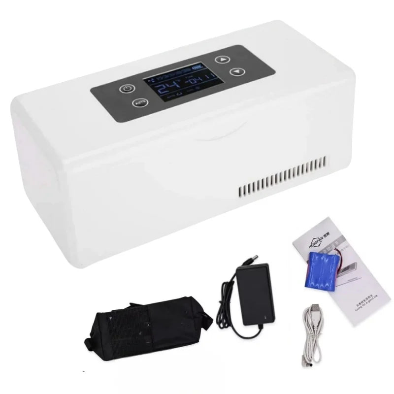 Rechargeable Mini Insulin Cooler Refrigerator Case Insulated Box Reefer Car Constant Temp 2-8℃ Organizer Storage for Travel